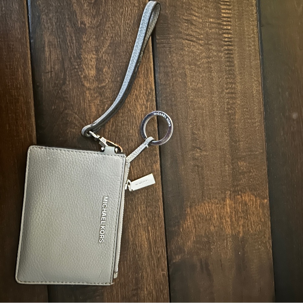 Michael Kors Light Gray Wristlet
